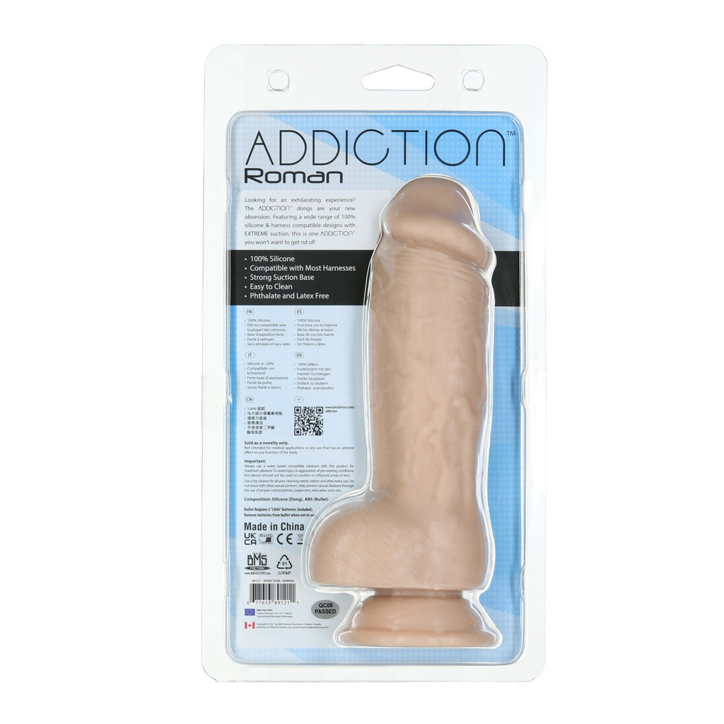 Реалістичний фалоімітатор ADDICTION Roman 8″ Girthy Dong