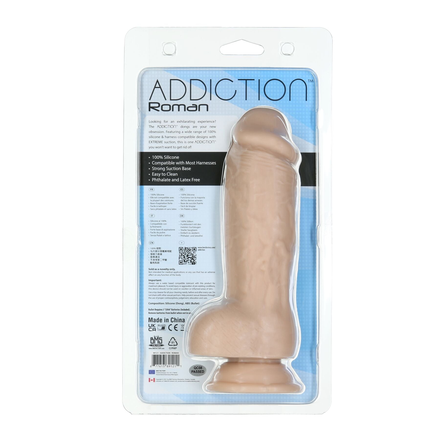 Реалістичний фалоімітатор ADDICTION Roman 8″ Girthy Dong