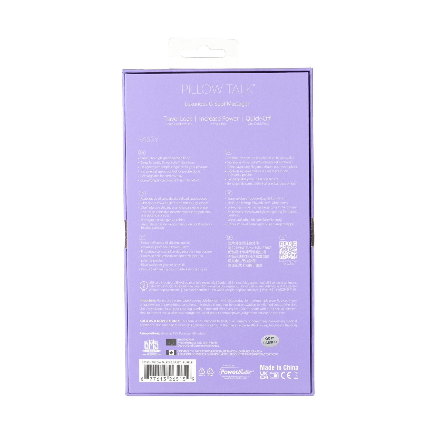 Розкішний вібратор Pillow Talk Sassy Purple Special Edition