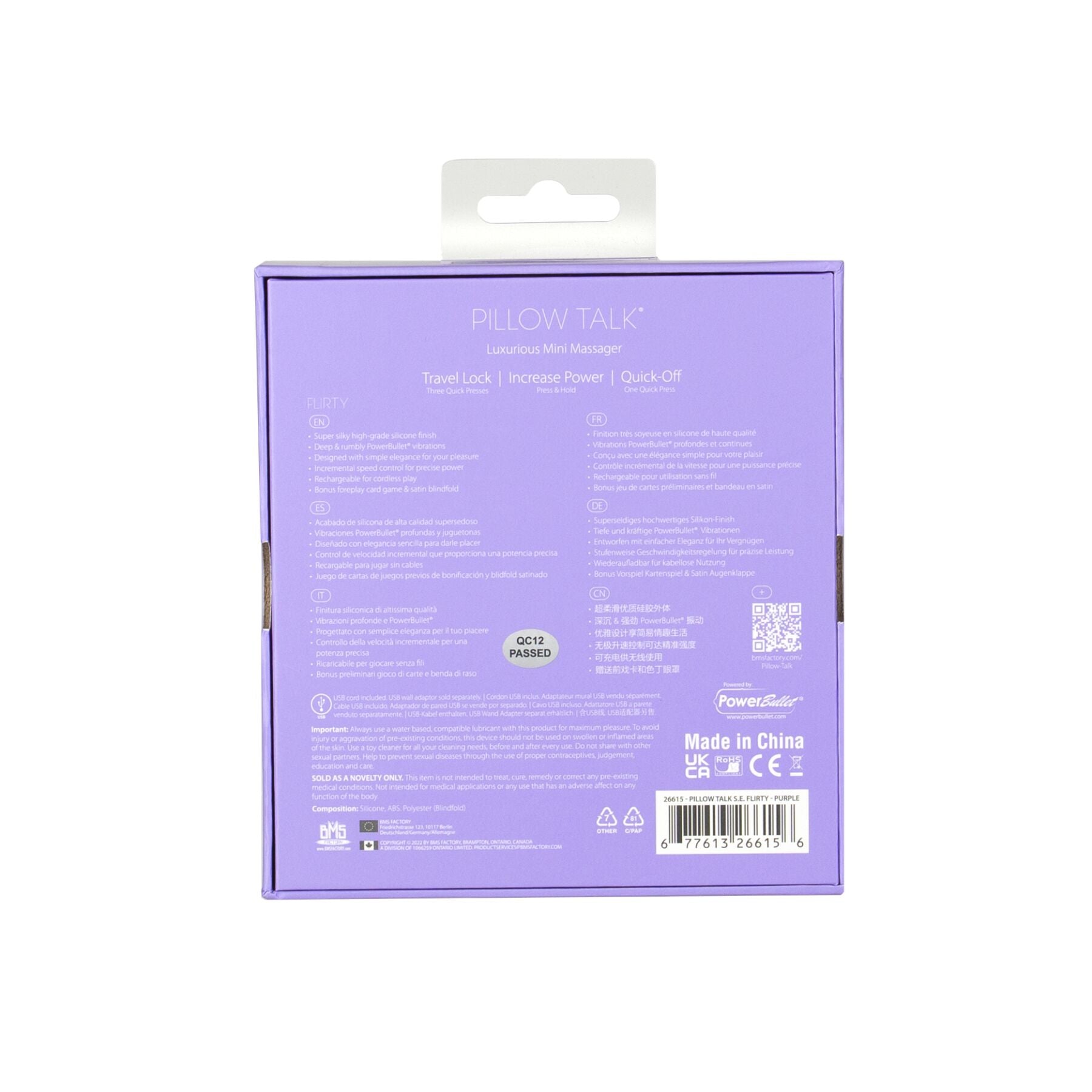 Розкішний вібратор Pillow Talk Flirty Purple Special Edition