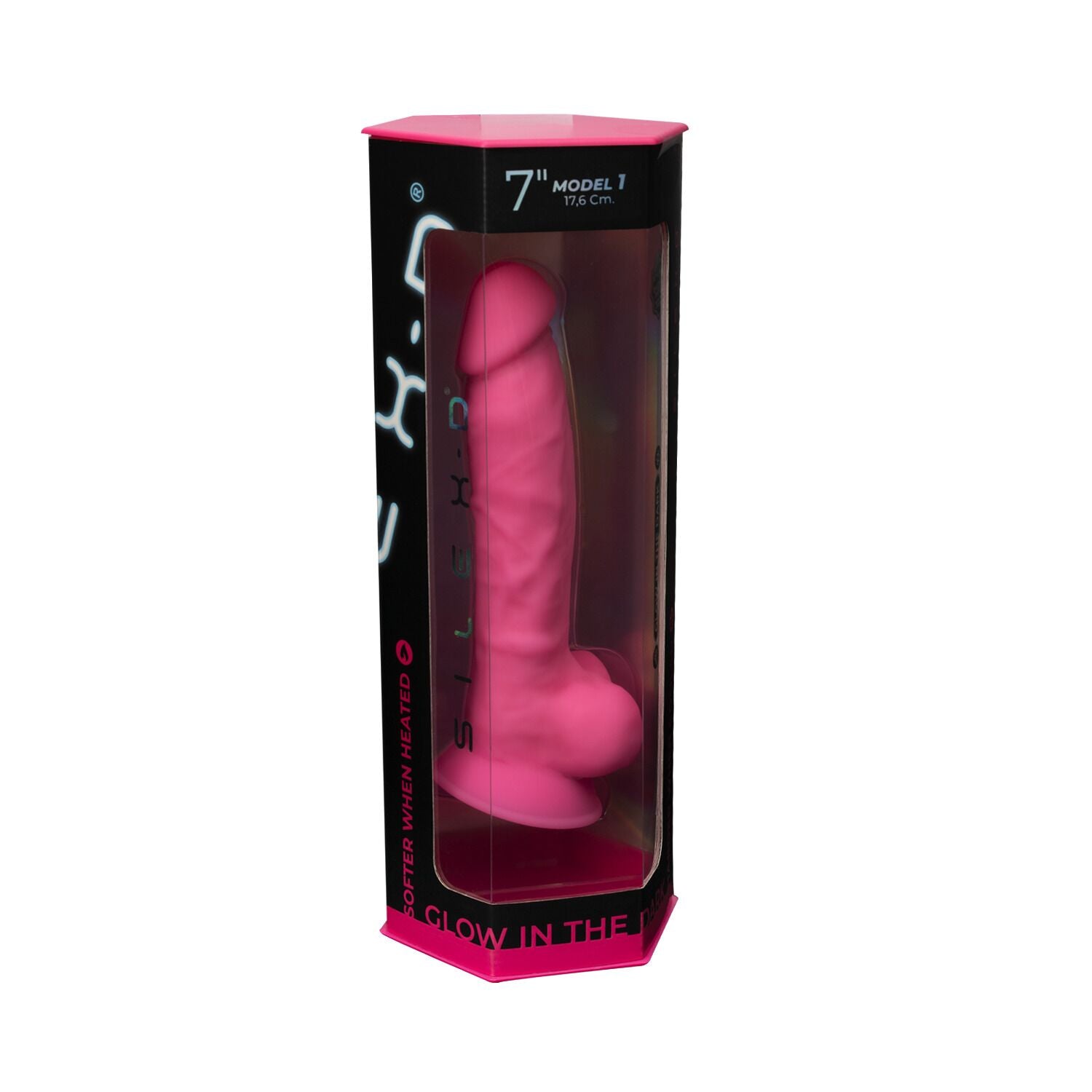 Фалоімітатор SilexD Johnny Pink Glow in the dark