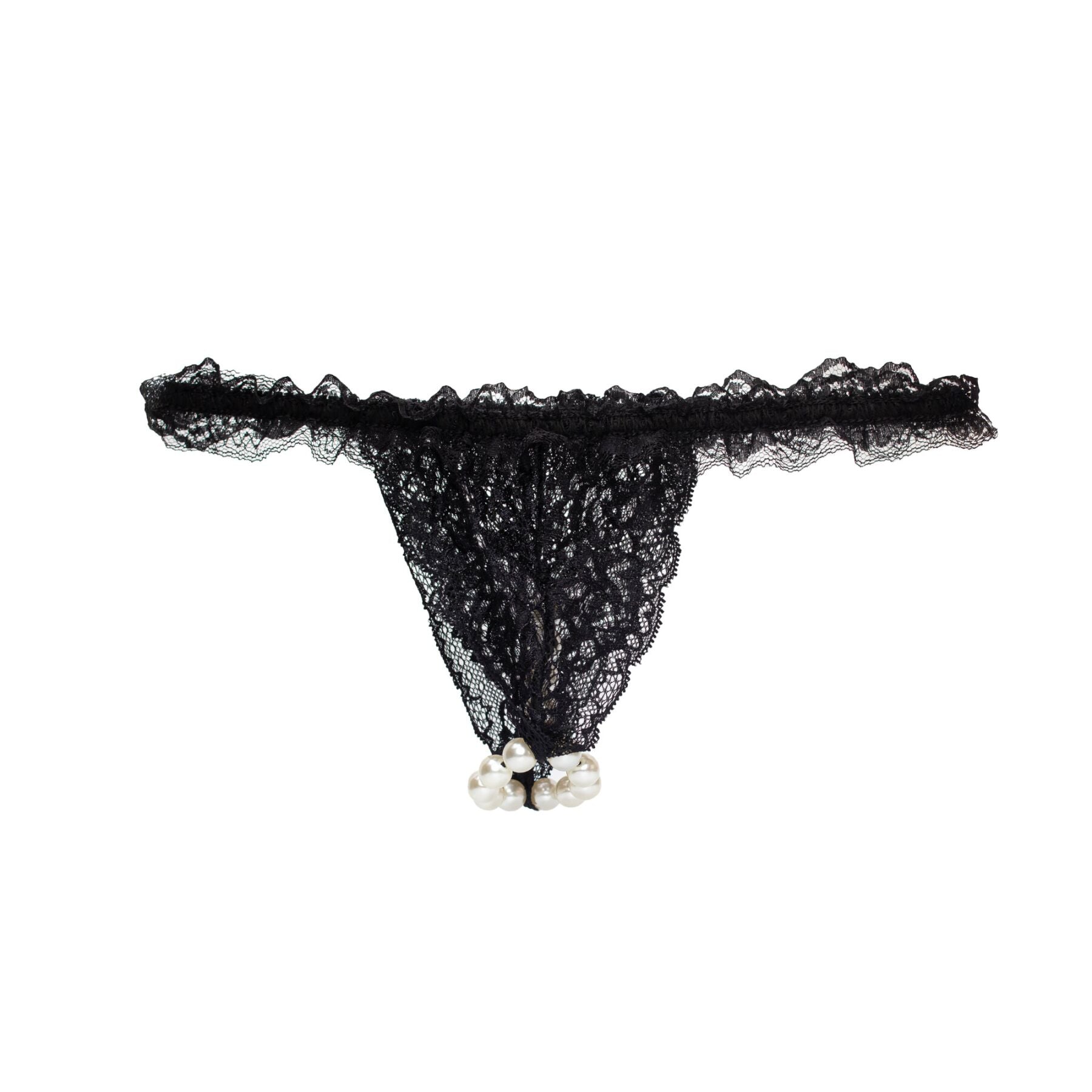 Набір Intt BRAZILIAN PANTY : трусики на резинці - з перлинним кільцем + полунична змазка