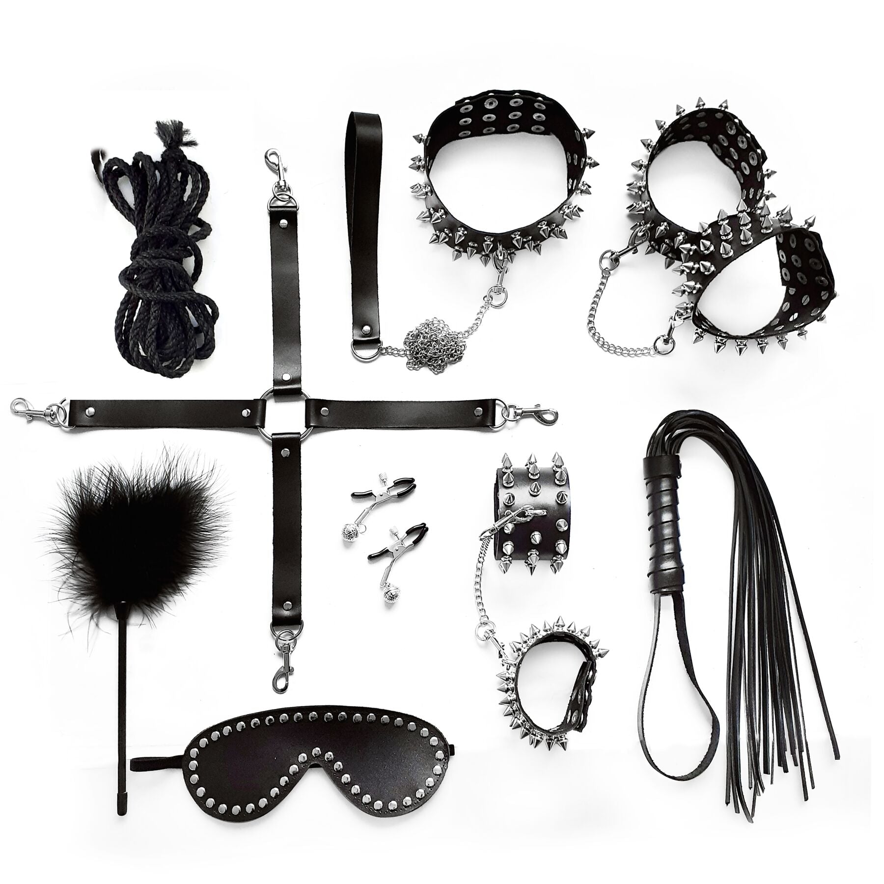 Набір для фіксації Art of Sex набір Art of Sex - Spikes BDSM Set Leather