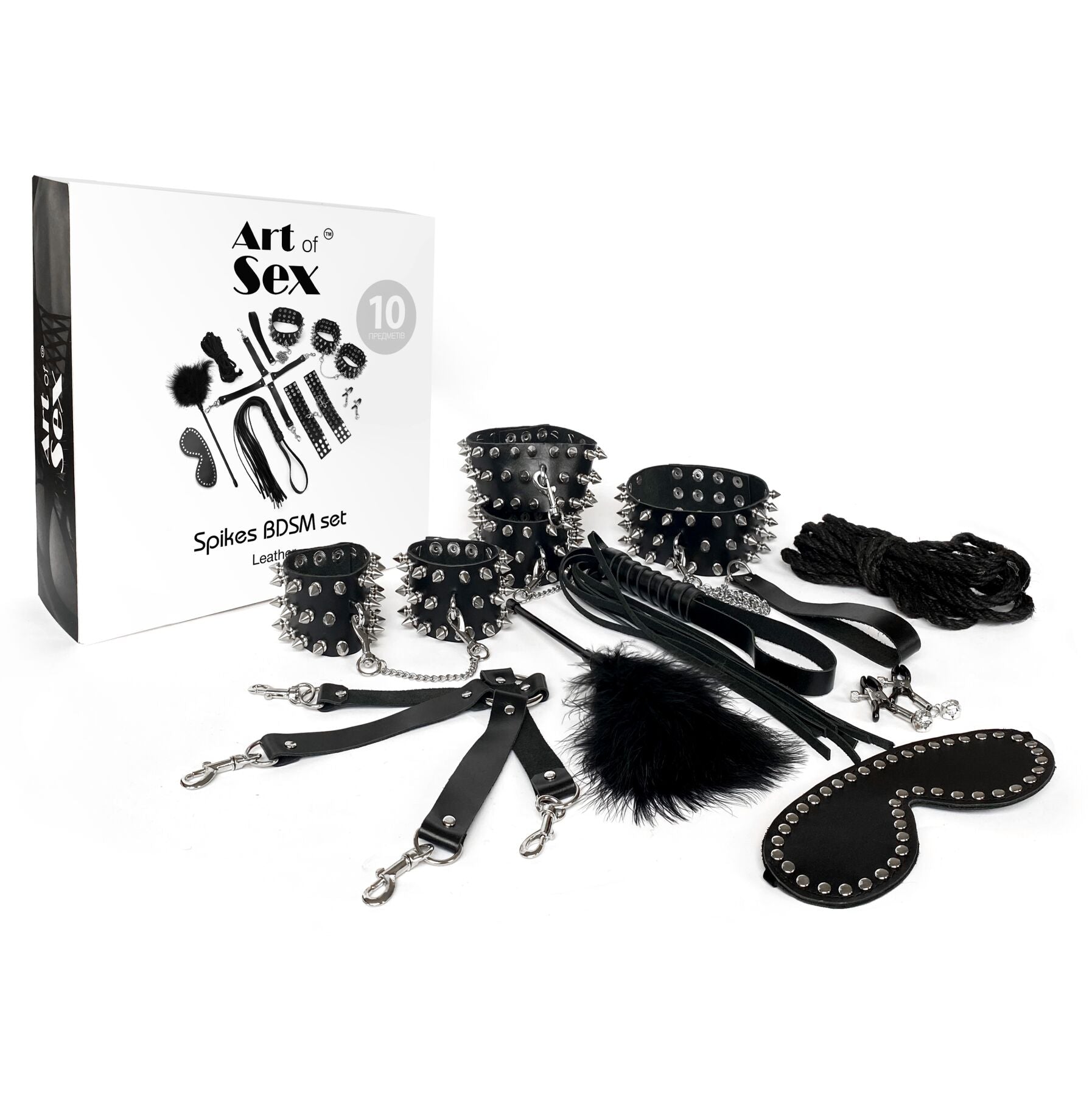 Набір для фіксації Art of Sex набір Art of Sex - Spikes BDSM Set Leather