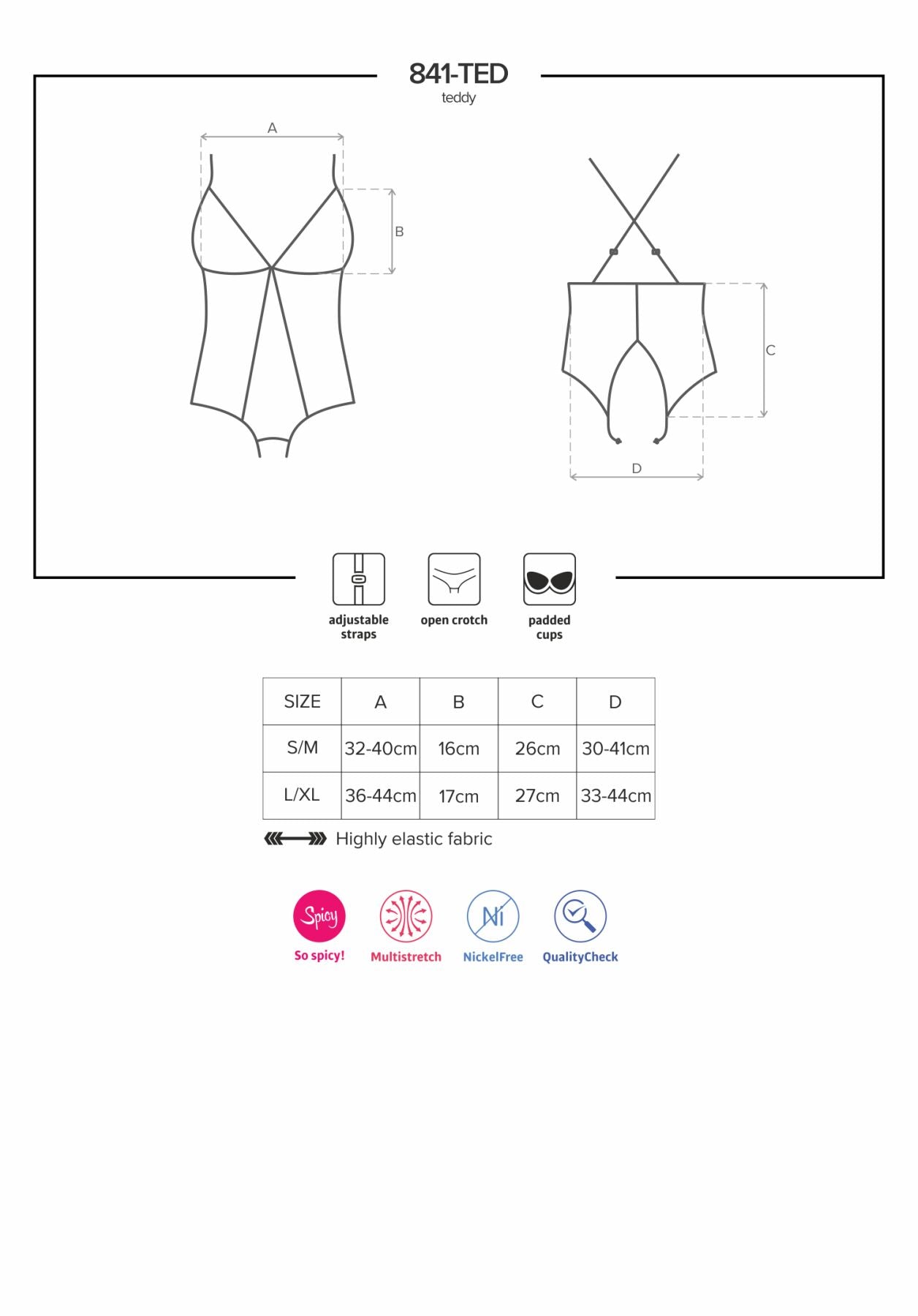 Боді Відкритими Сідницями Obsessive 841