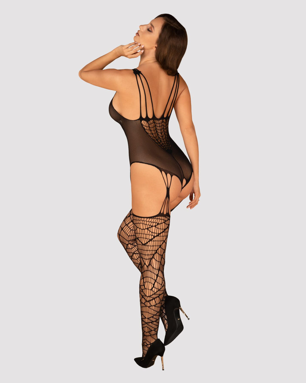 Ажурний бодістокінг під павутину Obsessive Bodystocking G325