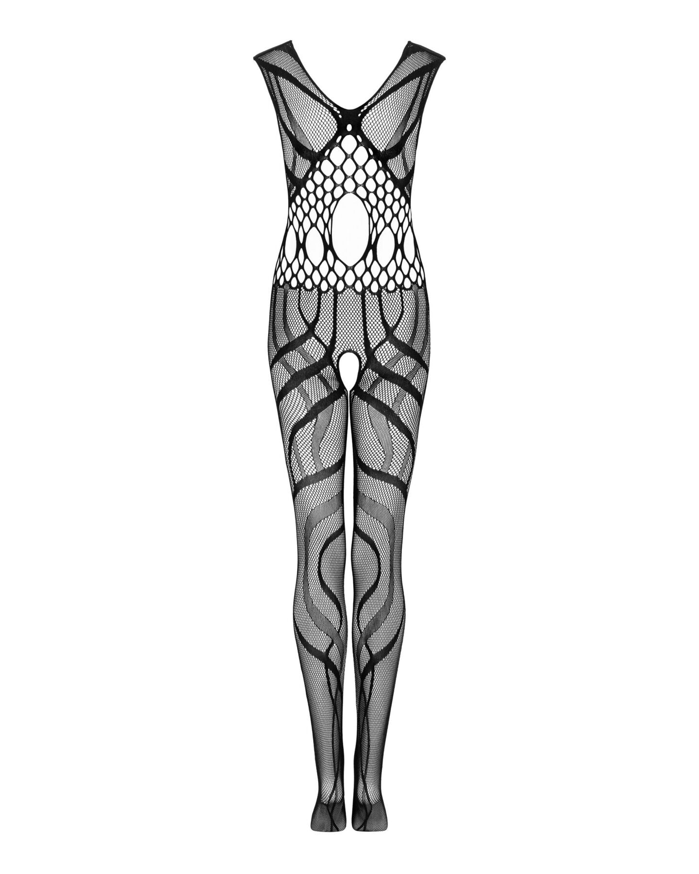 Сітчастий бодістокінг з вирізами та малюнком Obsessive Bodystocking G328