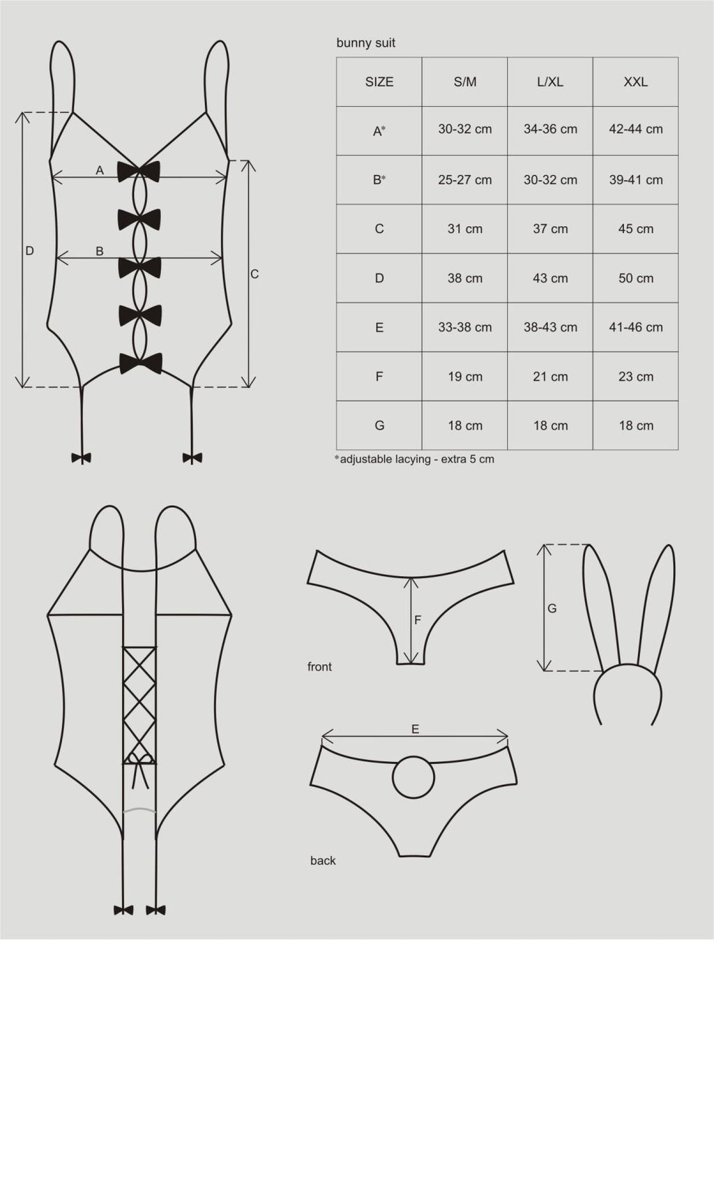 Еротичний костюм зайчика Obsessive Bunny