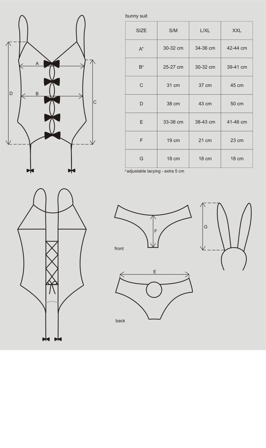 Еротичний костюм зайчика Obsessive Bunny