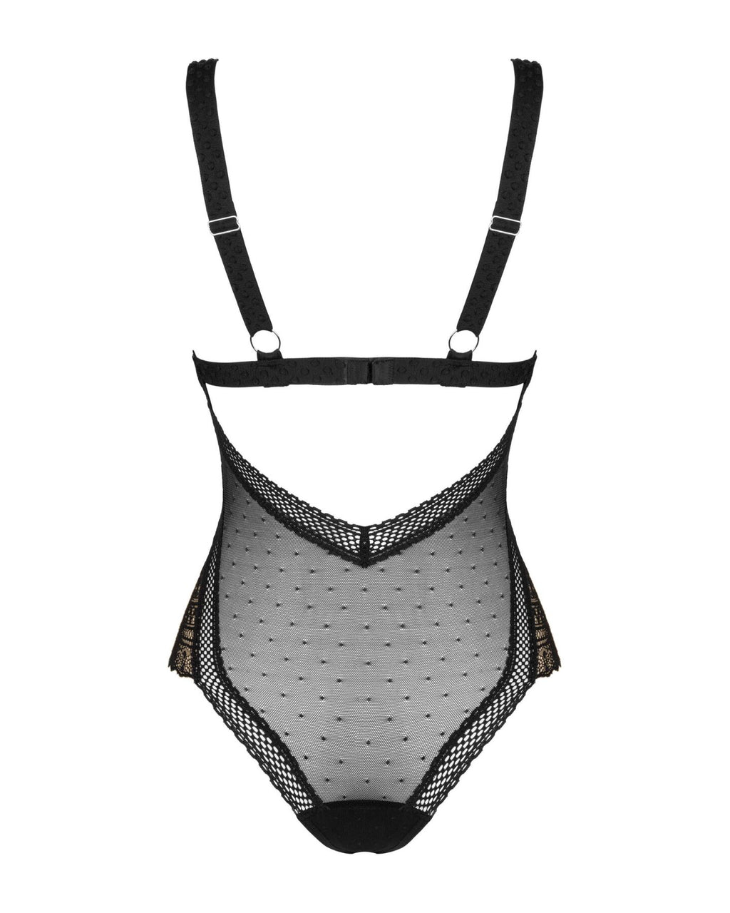 Мереживне боді з декольте Obsessive Estiqua teddy