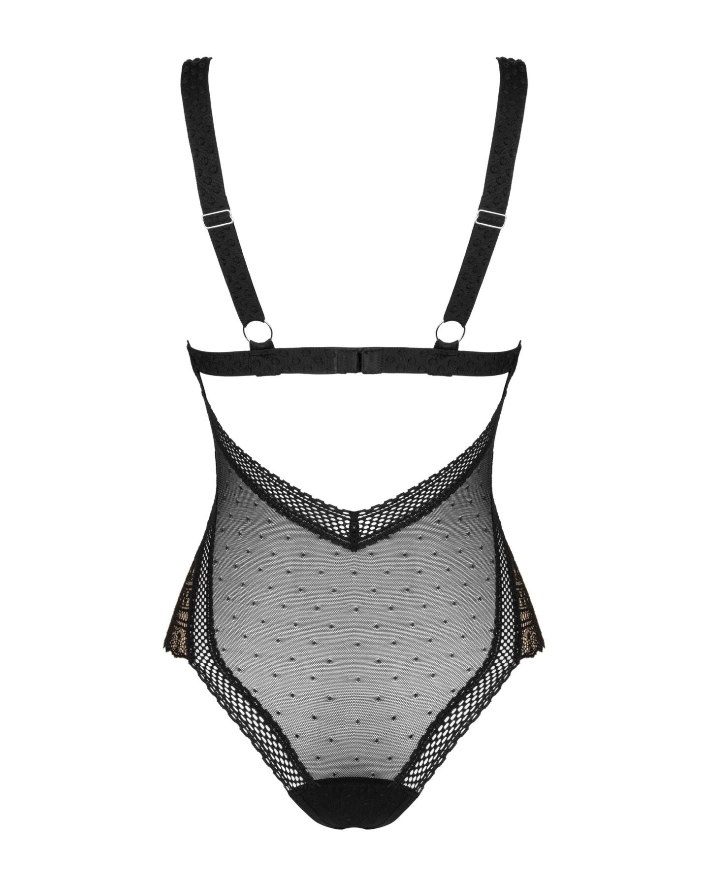 Мереживне боді з декольте Obsessive Estiqua teddy
