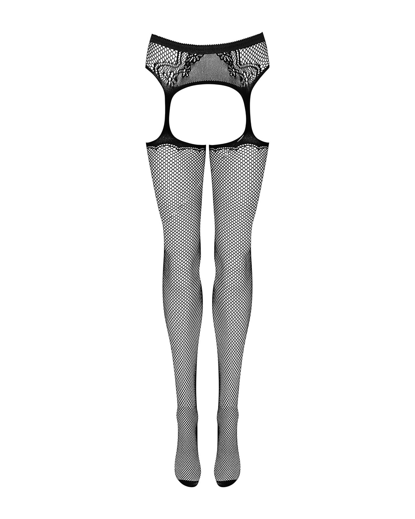 Сітчасті панчохи-стокінги з візерунком на сідницях Obsessive Garter stockings S232