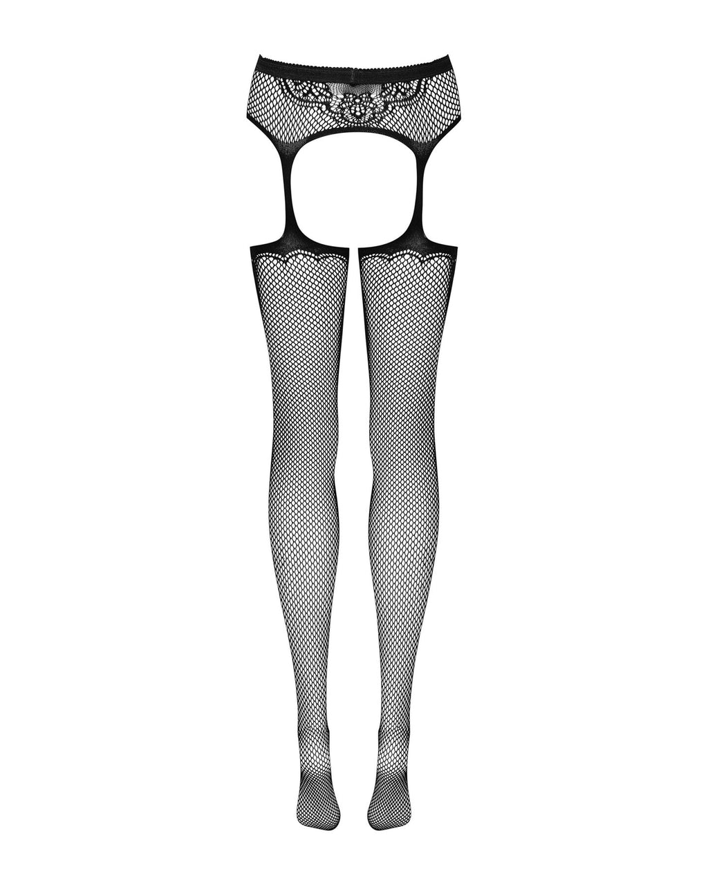 Сітчасті панчохи-стокінги з візерунком на сідницях Obsessive Garter stockings S232