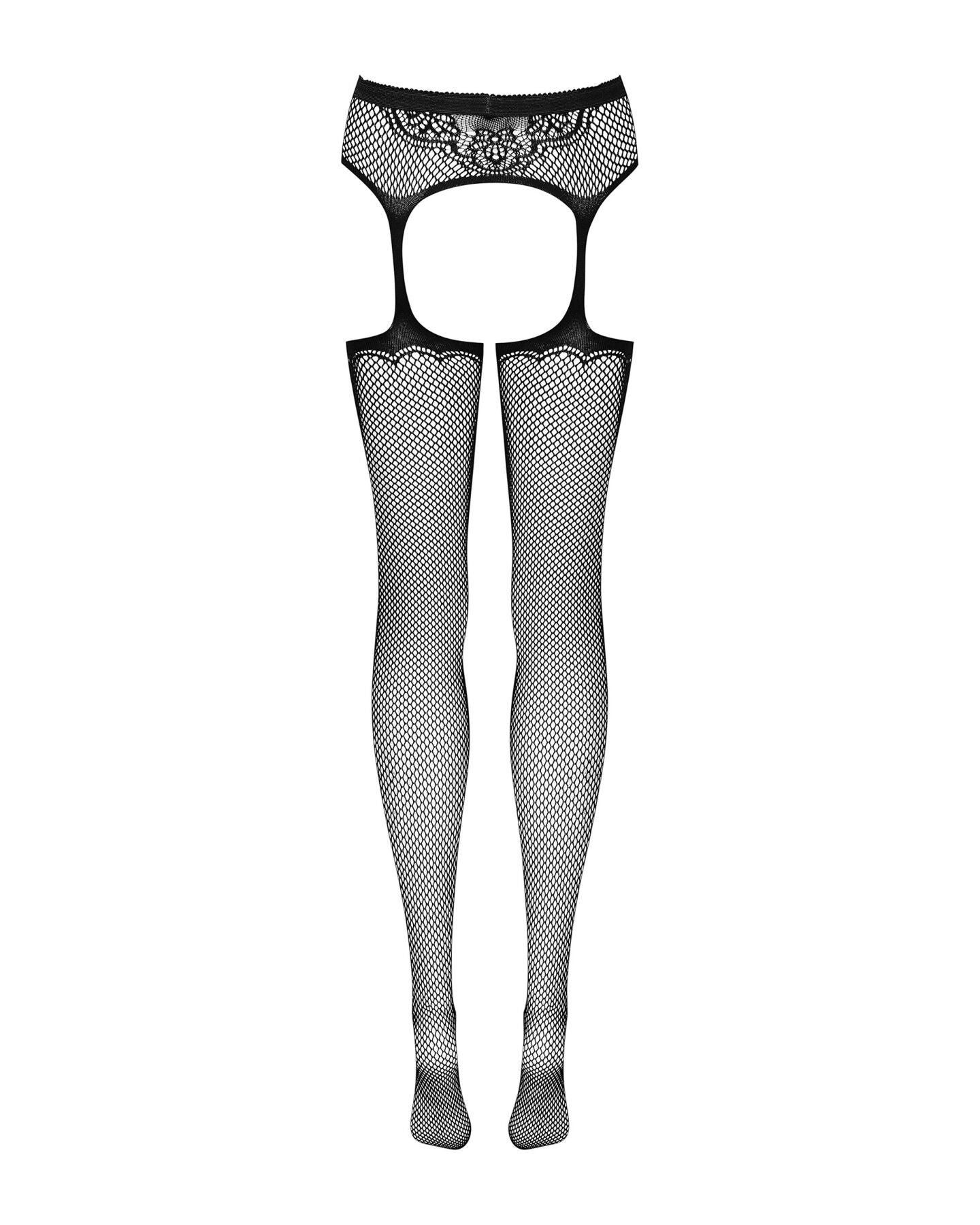 Сітчасті панчохи-стокінги з візерунком на сідницях Obsessive Garter stockings S232