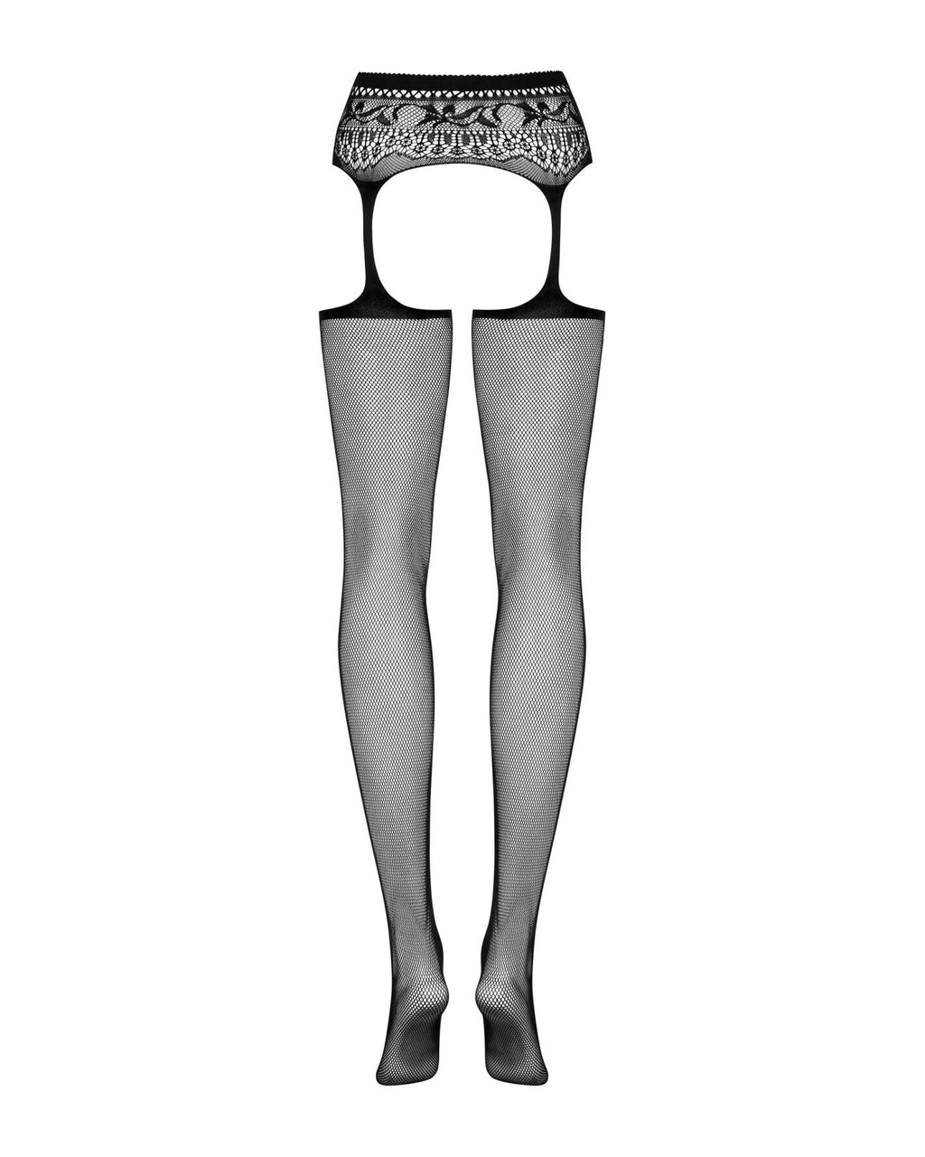 Сітчасті панчохи-стокінги з мереживним поясом Obsessive Garter
