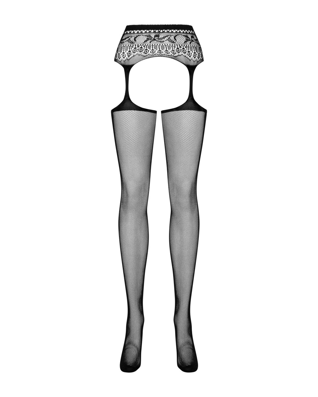 Сітчасті панчохи-стокінги з мереживним поясом Obsessive Garter
