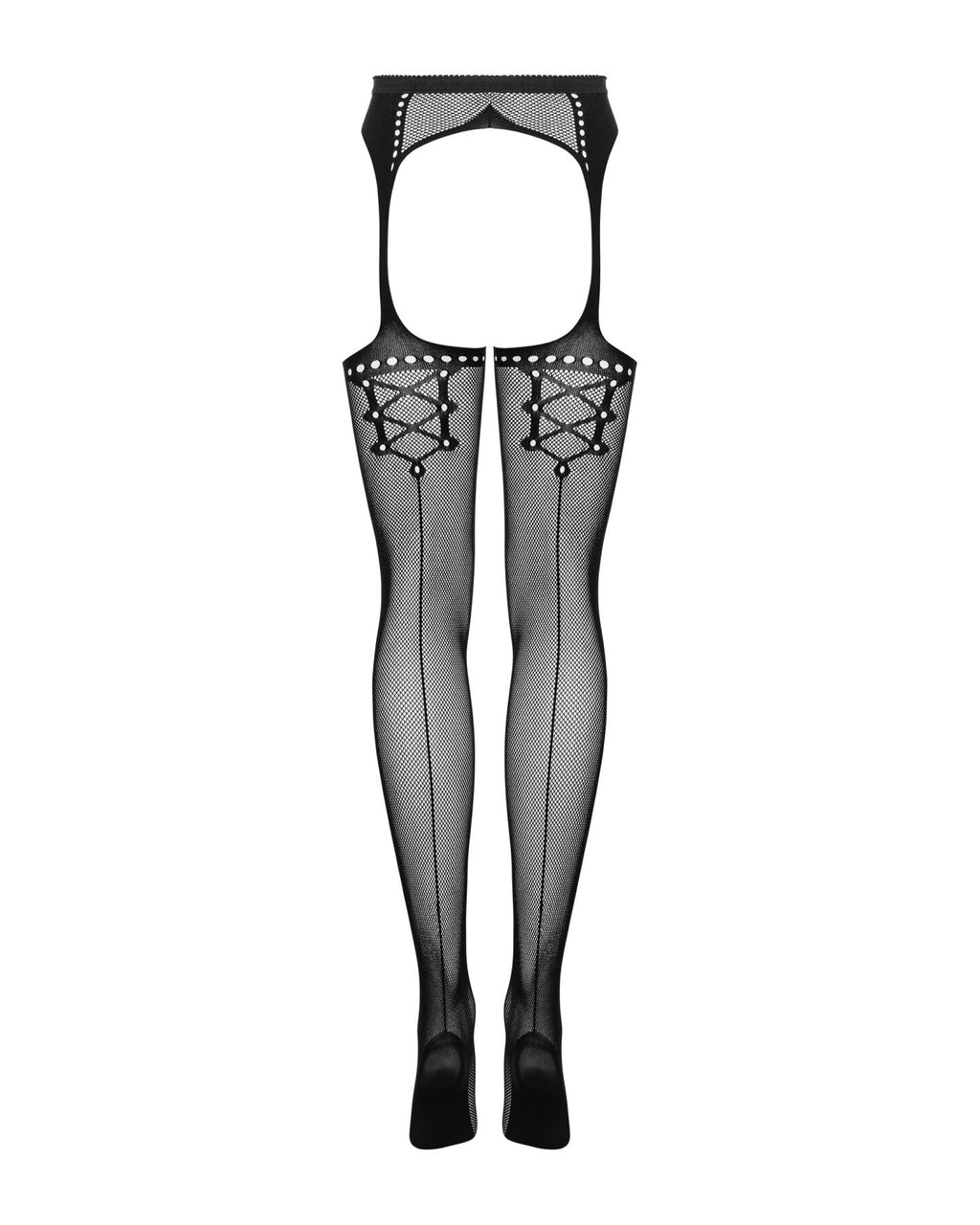 Сітчасті панчохи-стокінги зі стрілкою Obsessive Garter stockings S314