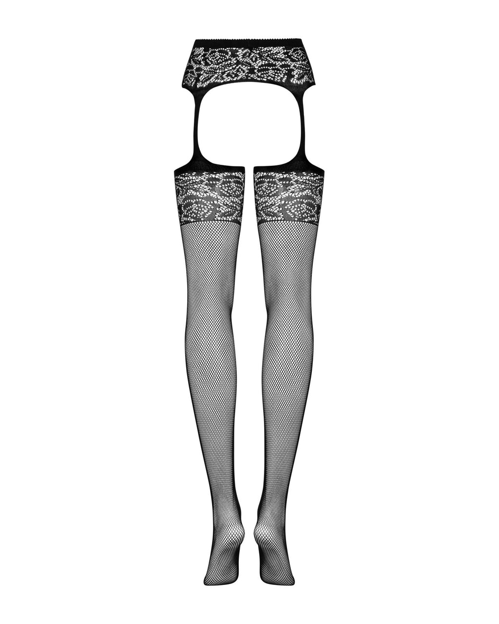 Сітчасті панчохи-стокінги з імітацією гартерів Obsessive Garter stockings S500S