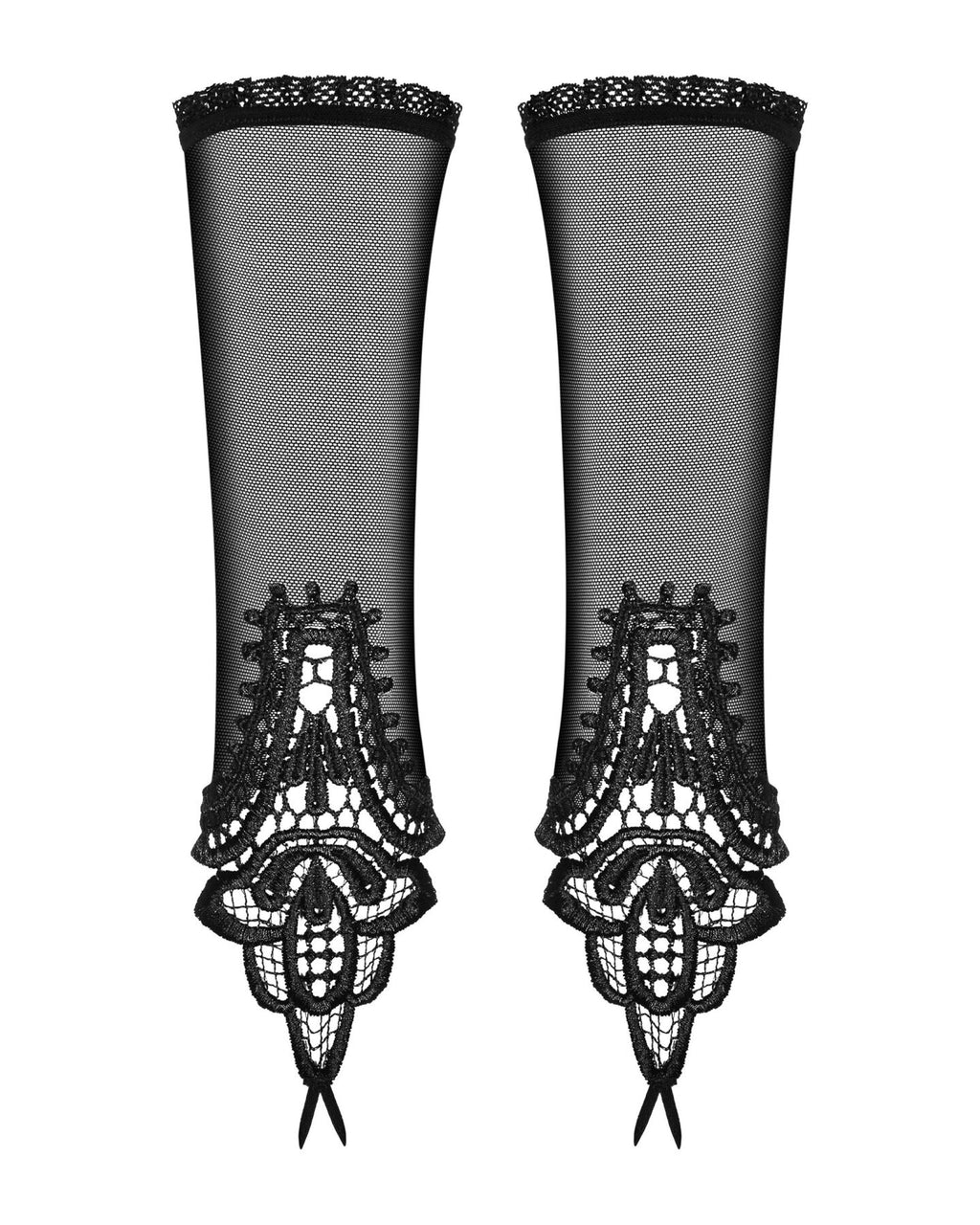 Сітчасті мітенки з мереживом Obsessive Luiza mittens