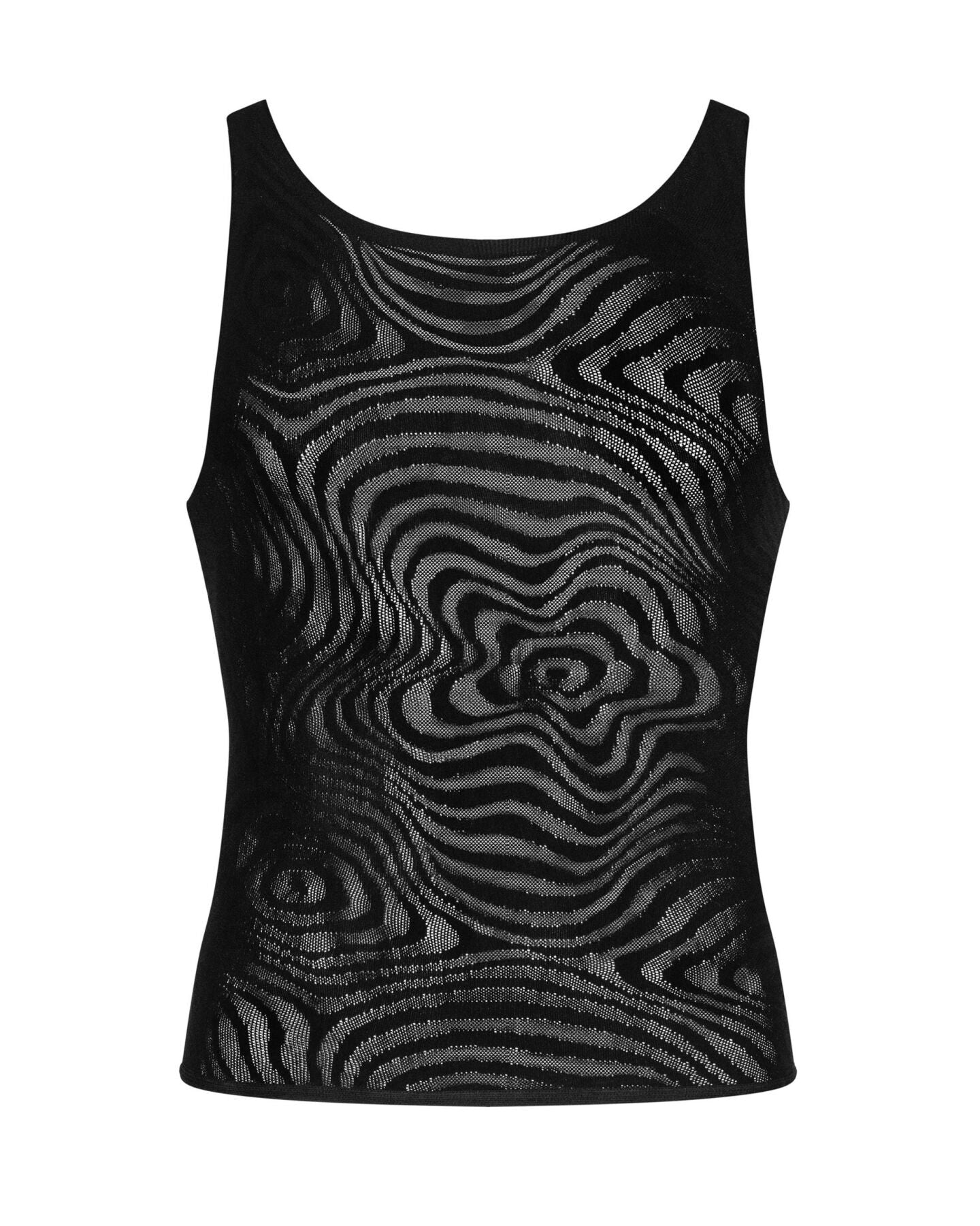 Чоловіча напівпрозора майка-борцовка з візерунком Obsessive T103 tank top