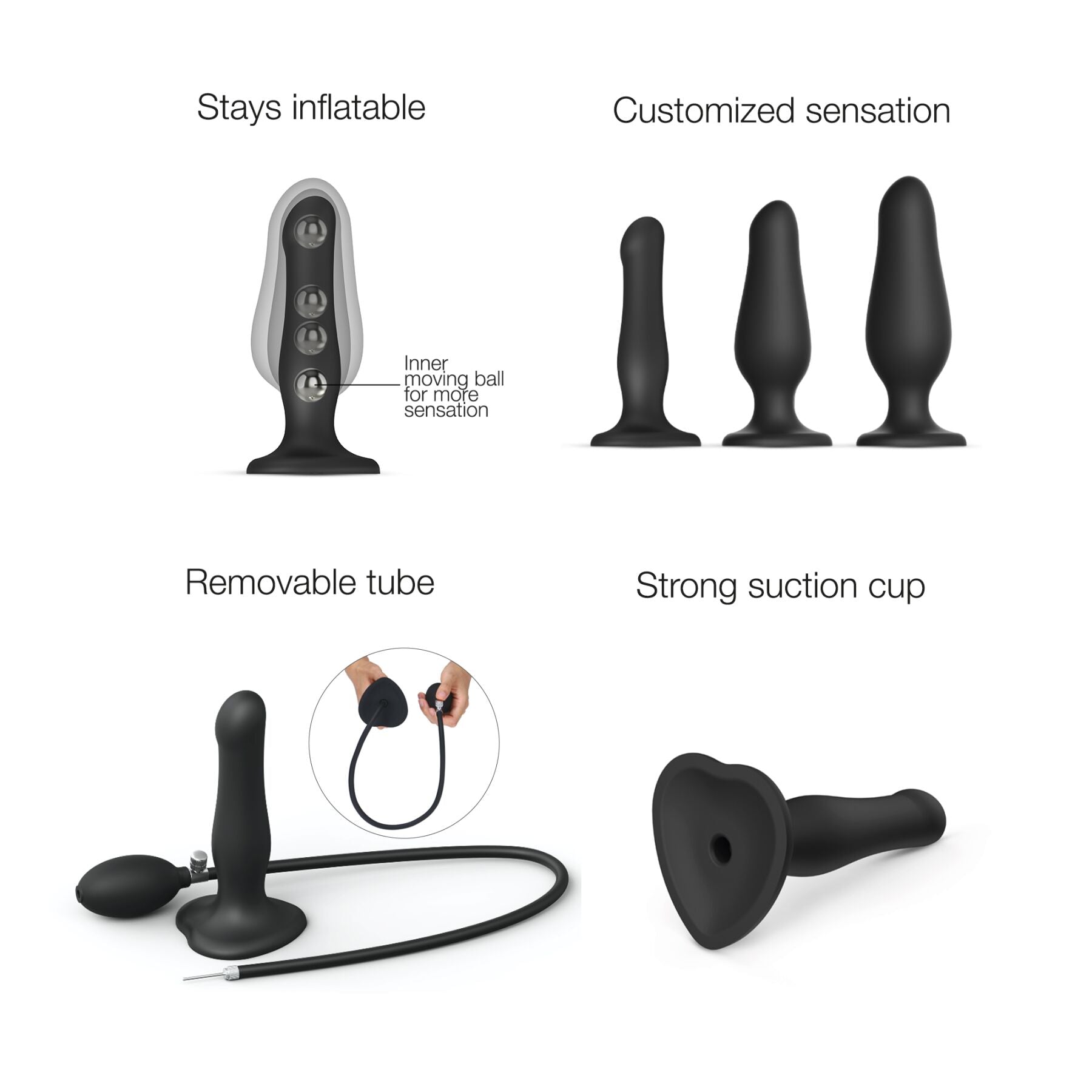 Надувний фалоімітатор Strap-On-Me INFLATABLE DILDO PLUG