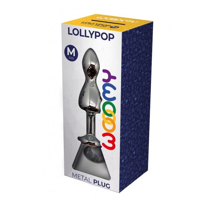 Металева анальна пробка Wooomy Lollypop Double Ball