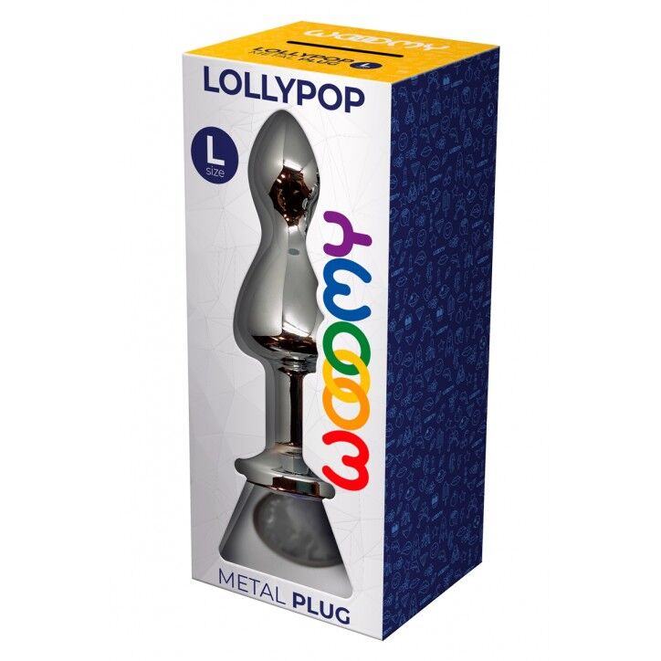 Металева анальна пробка Wooomy Lollypop Double Ball