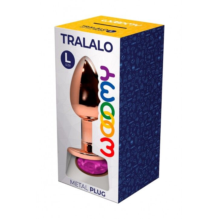 Металева анальна пробка Wooomy Tralalo Metal Plug Tralalo Metal Plug Magenta