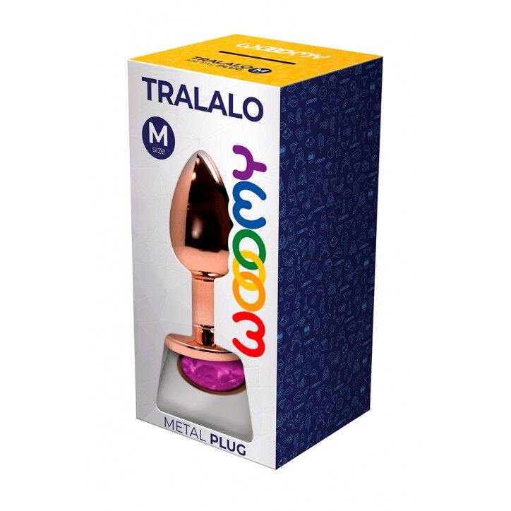 Металева анальна пробка Wooomy Tralalo Metal Plug Tralalo Metal Plug Magenta