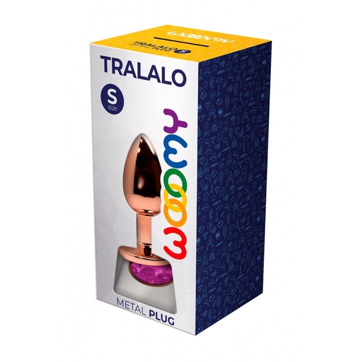 Металева анальна пробка Wooomy Tralalo Metal Plug Tralalo Metal Plug Magenta