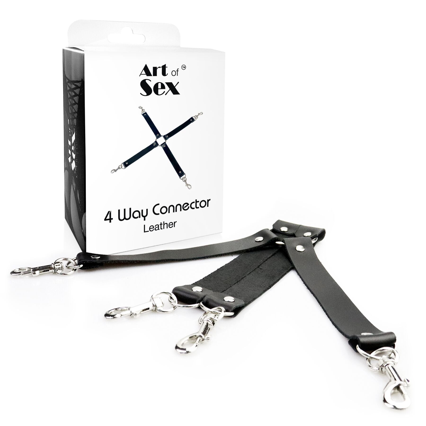 Хрестовина з натуральної шкіри Art of Sex 4 Way Connector
