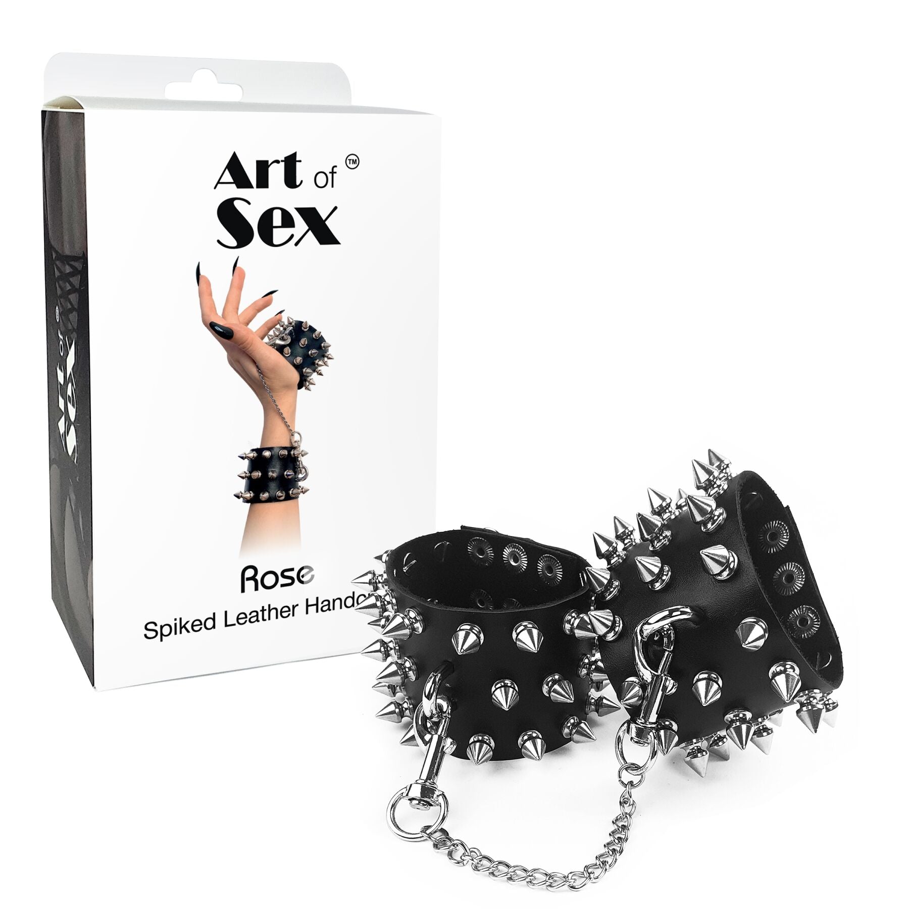 Наручники з шипами Art of Sex Spiked Leather Handcuffs