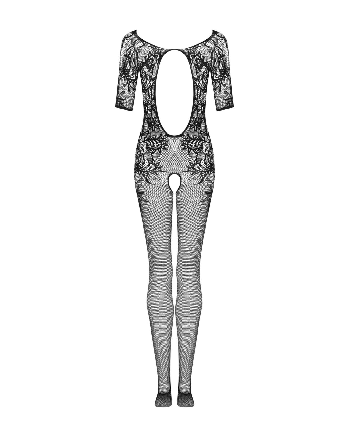 Сітчастий бодістокінг з квітковим малюнком Obsessive Bodystocking F238