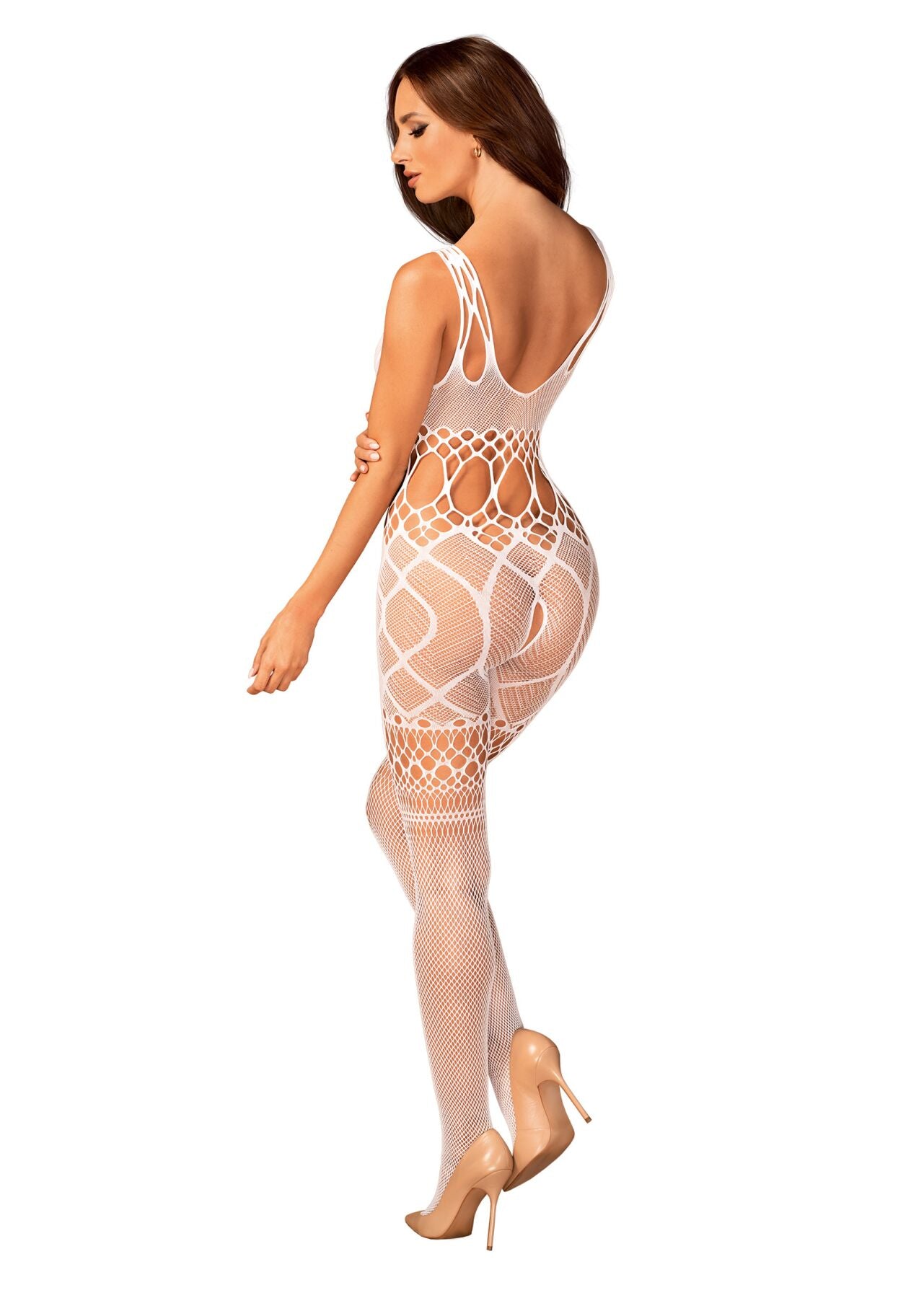 Сітчастий бодістокінг з імітацією топа та шортів Obsessive Bodystocking