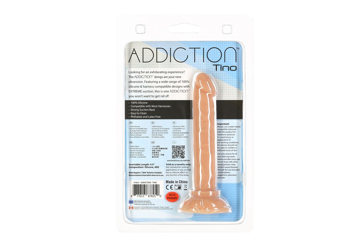 Фалоімітатор ADDICTION Tino 5.25″ Silicone Dildo