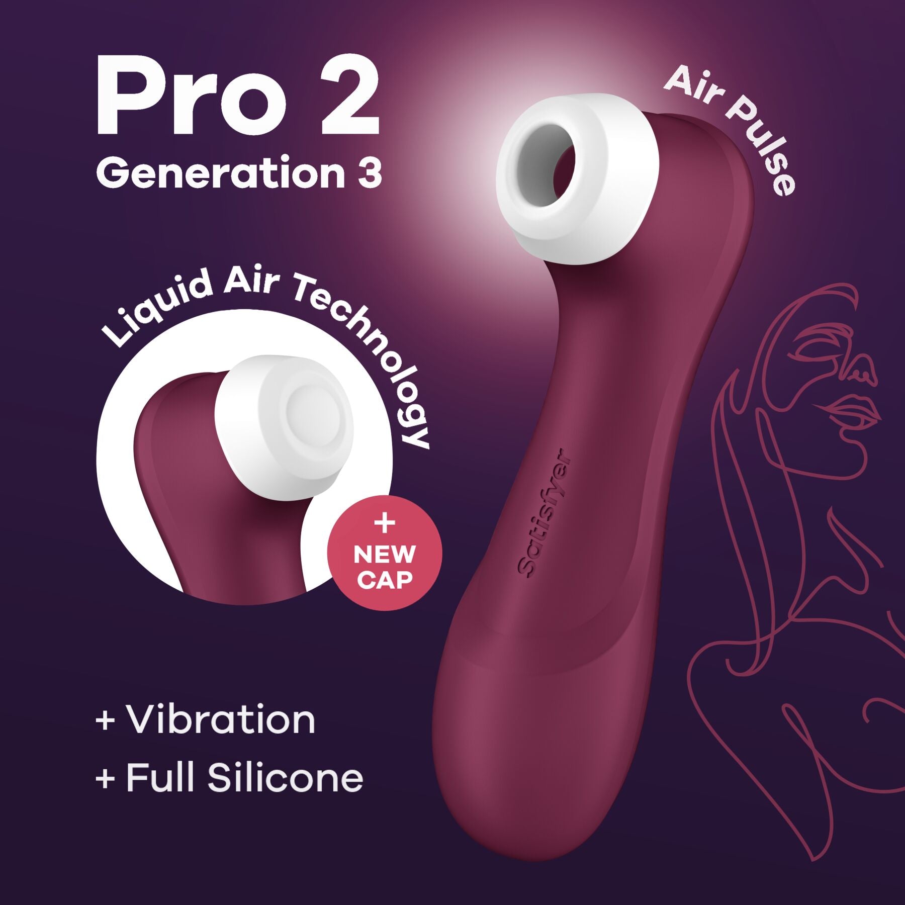 Вакуумний кліторальний стимулятор Satisfyer Pro 2 Generation 3 with Liquid Air