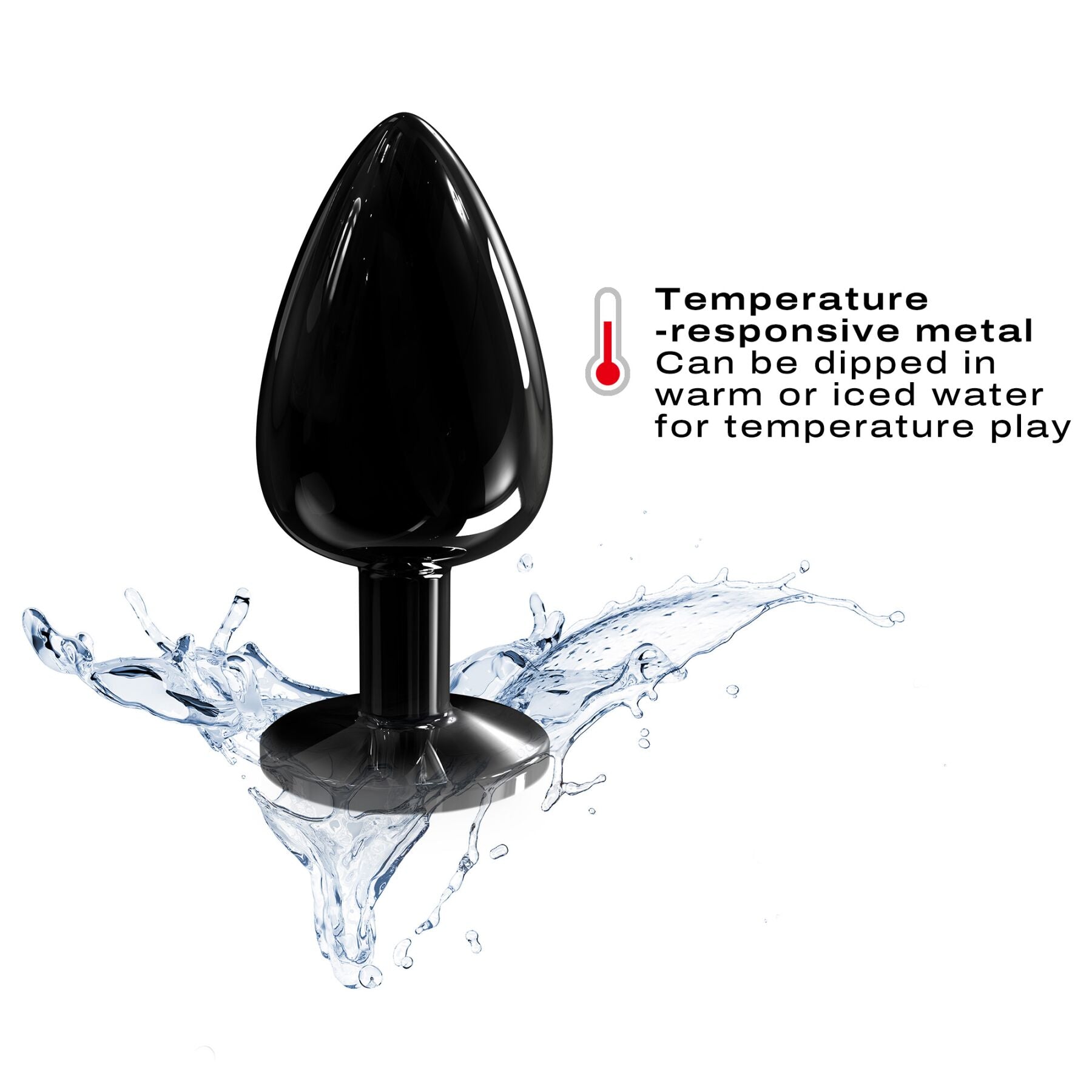 Металева анальна пробка з кристалом Dorcel Diamond Plug