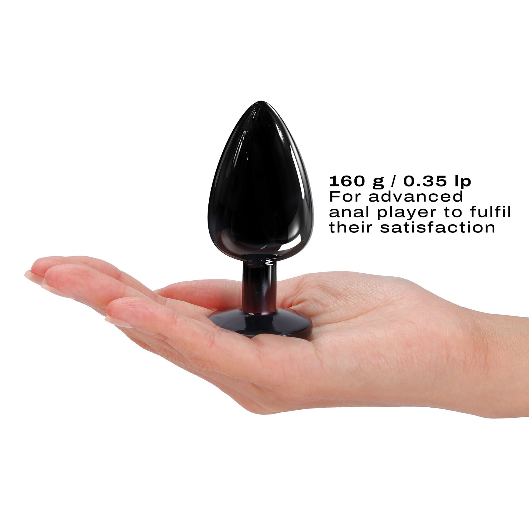 Металева анальна пробка з кристалом Dorcel Diamond Plug