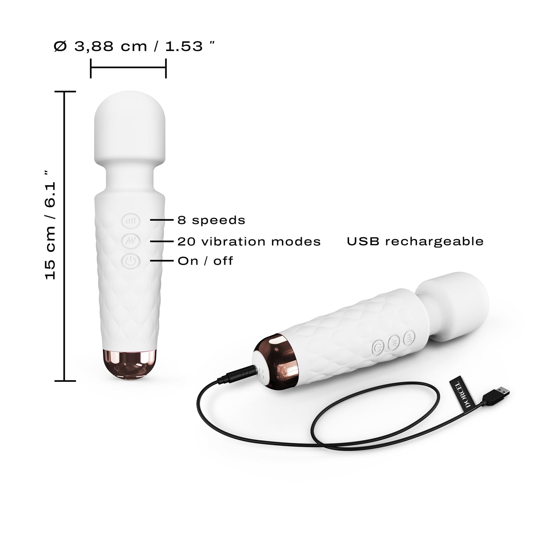Мінівібромасажер Dorcel Wand Mini Wanderful