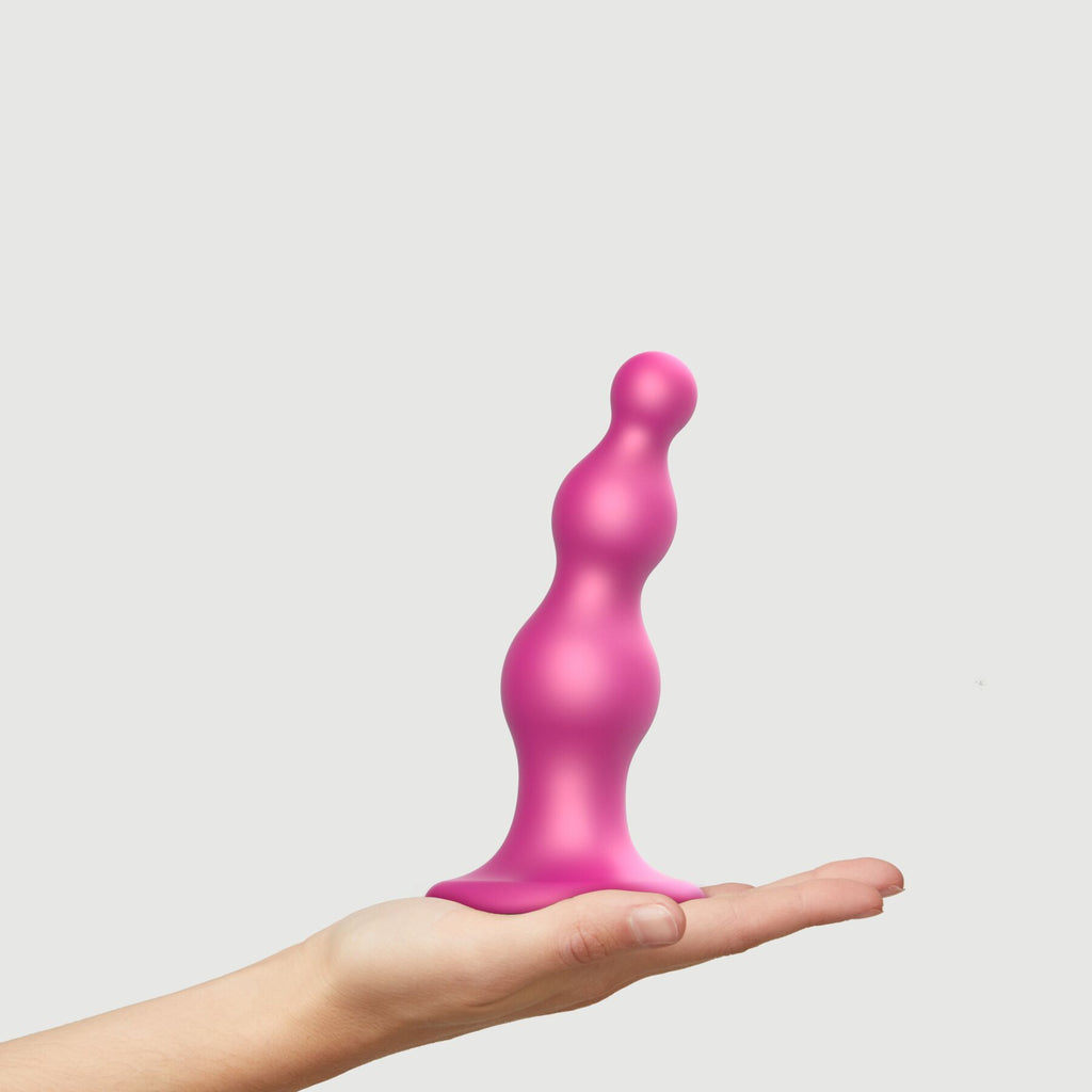 Насадка для страпона Strap-On-Me Dildo Plug Beads Dildo Plug Beads Framboise Metallic