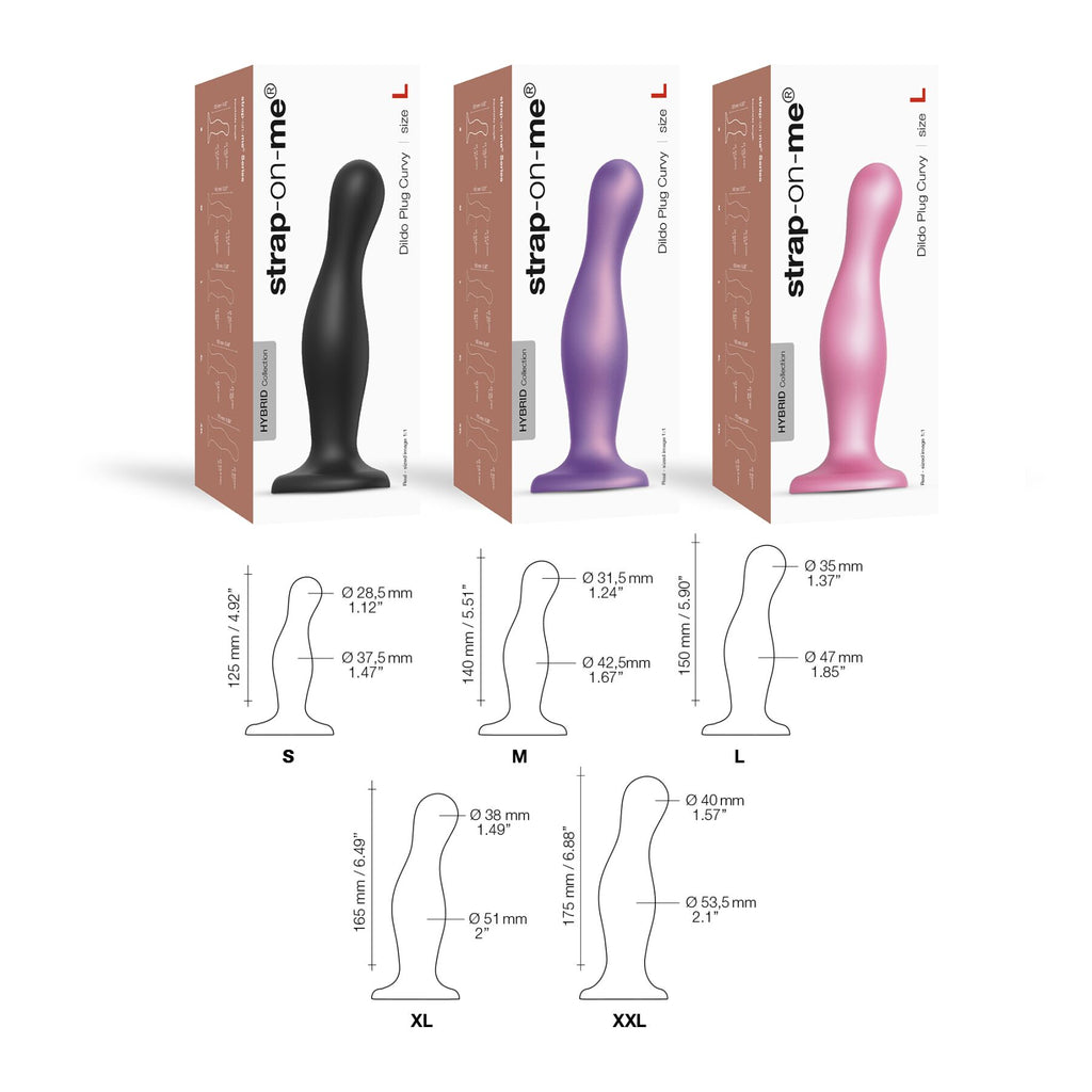 Насадка для страпона Strap-On-Me Dildo Plug Curvy