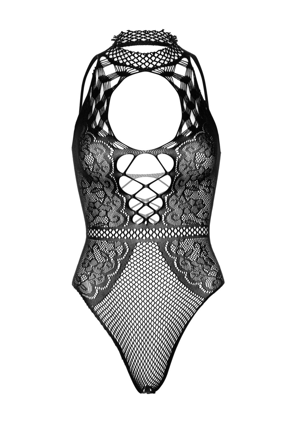 Білизна Leg Avenue Net and lace halter bodysuit