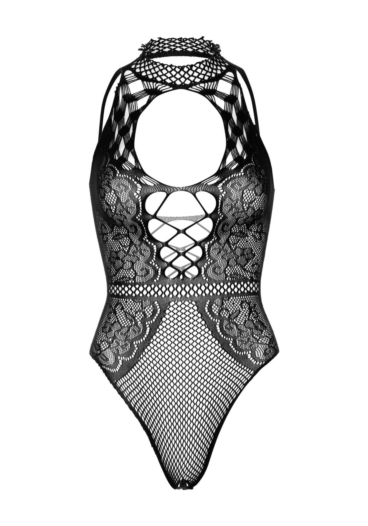 Білизна Leg Avenue Net and lace halter bodysuit