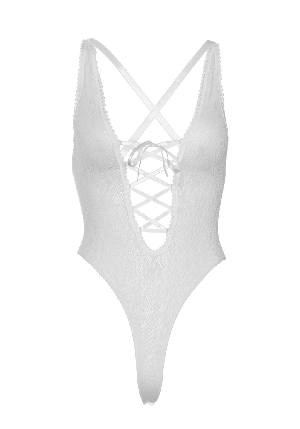 Мереживне боді Leg Avenue Floral lace thong teddy