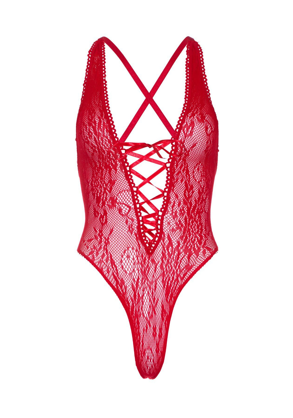 Мереживне боді Leg Avenue Floral lace thong teddy