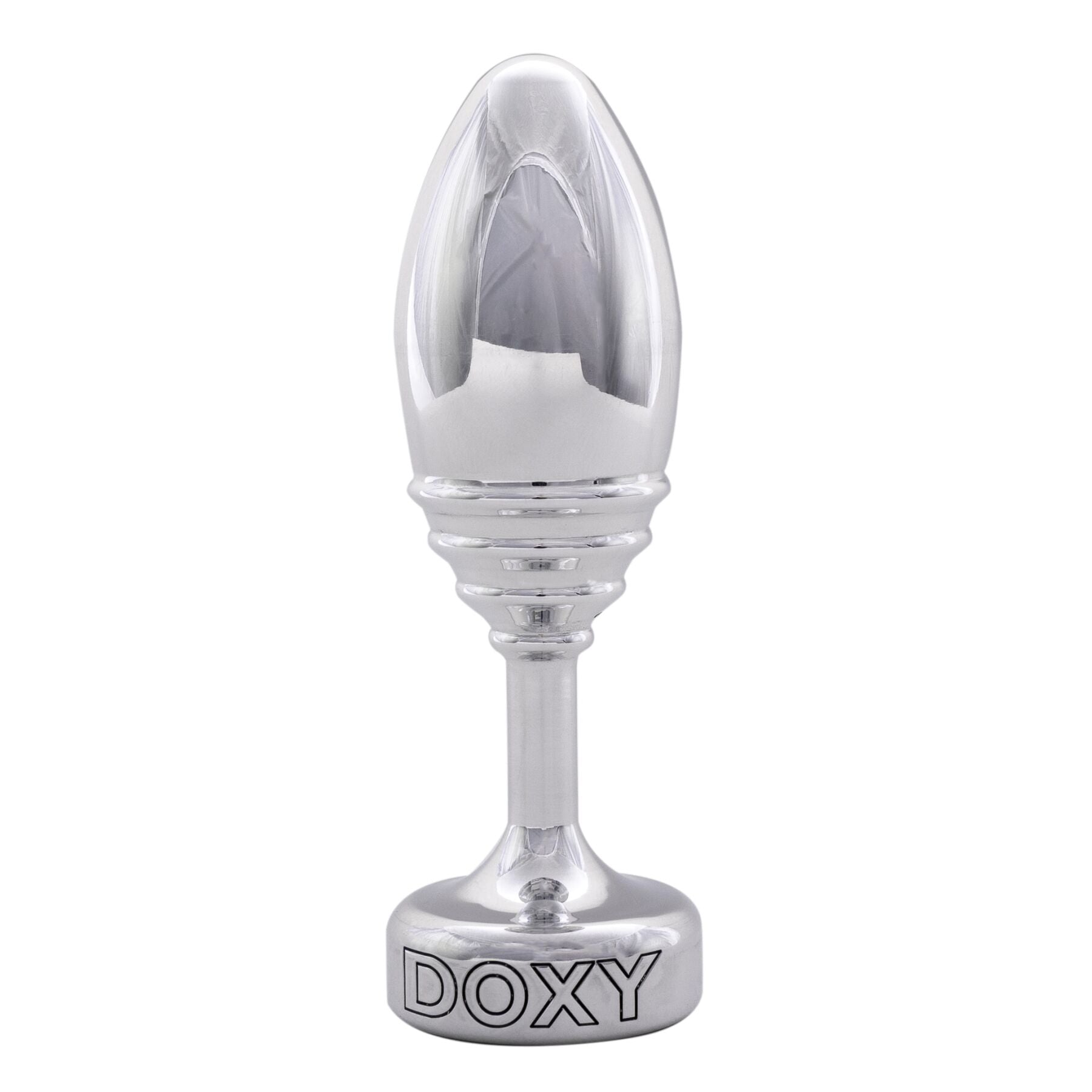 Металева анальна пробка Doxy Butt Plug RIBBED