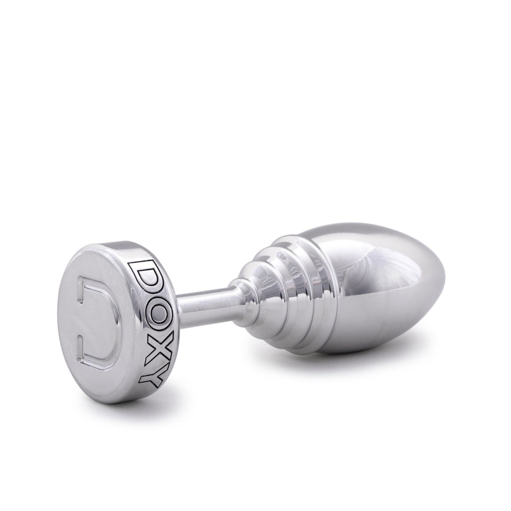 Металева анальна пробка Doxy Butt Plug RIBBED