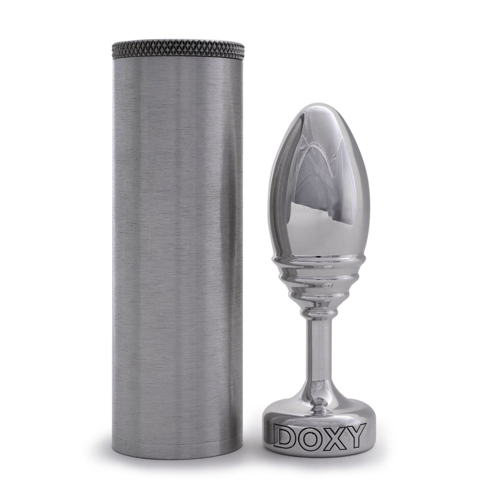 Металева анальна пробка Doxy Butt Plug RIBBED
