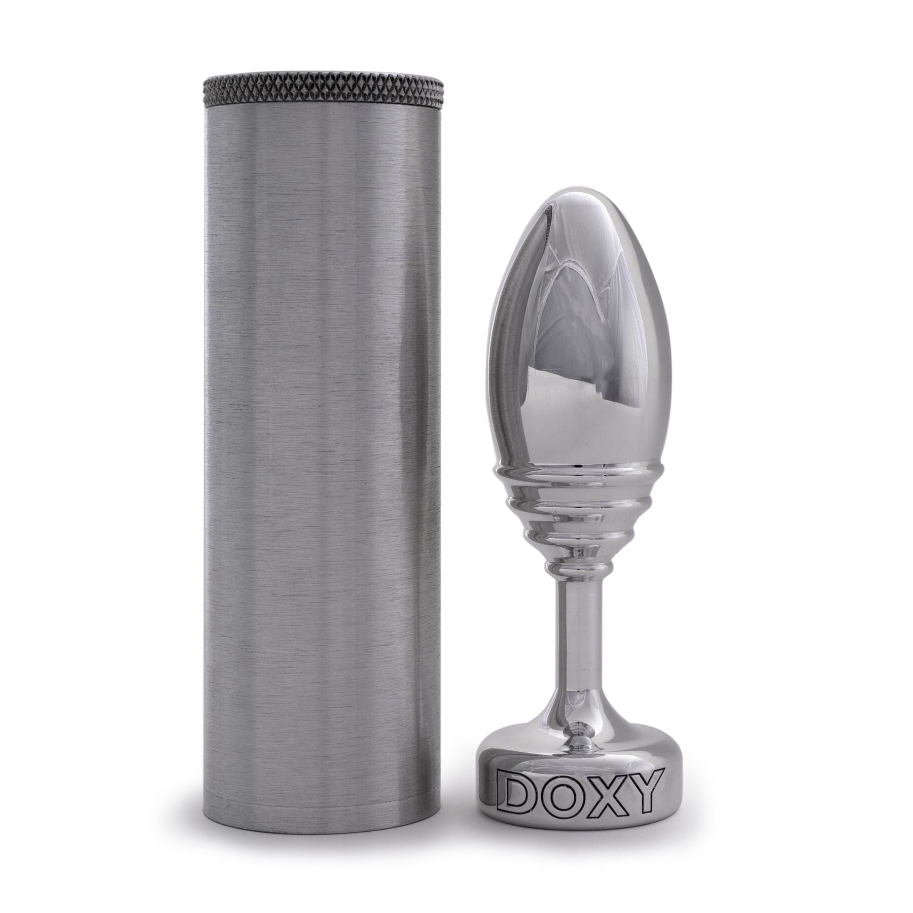 Металева анальна пробка Doxy Butt Plug RIBBED