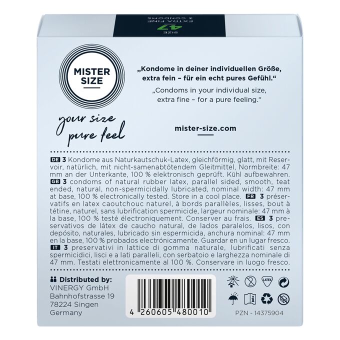 Презервативи Mister Size pure feel - 47